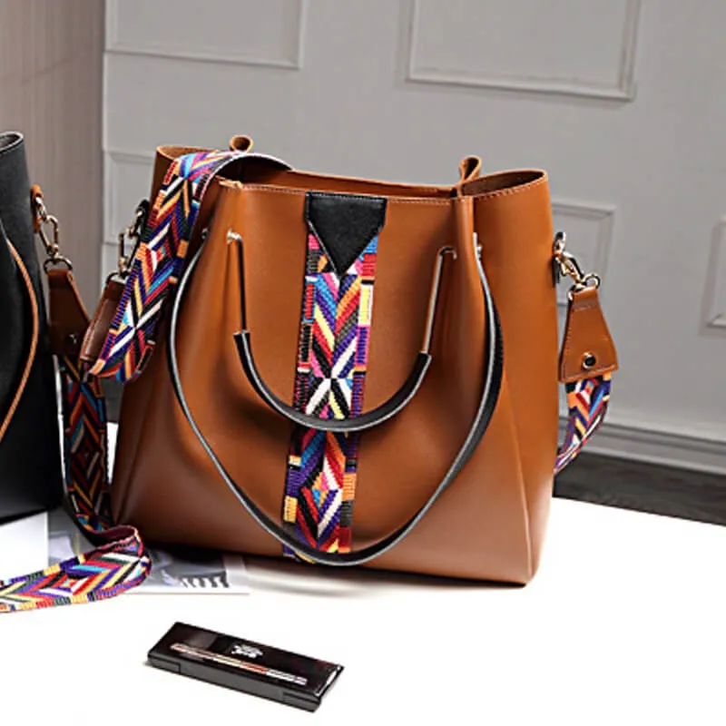 2020 new lady's chic all-match large-capacity leather shoulder bag