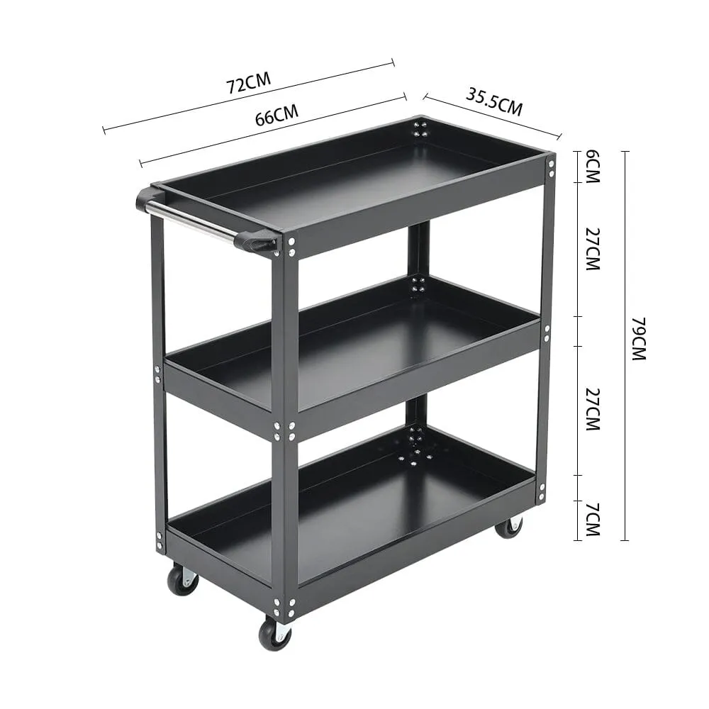 3 Tier Rolling Tool Cart Storage Organizer
