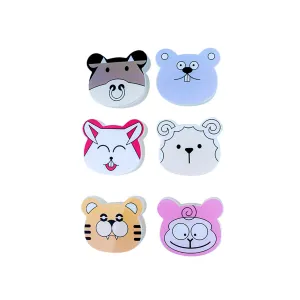 Animal Face Multicolour 6 Pk Mini Storage Box