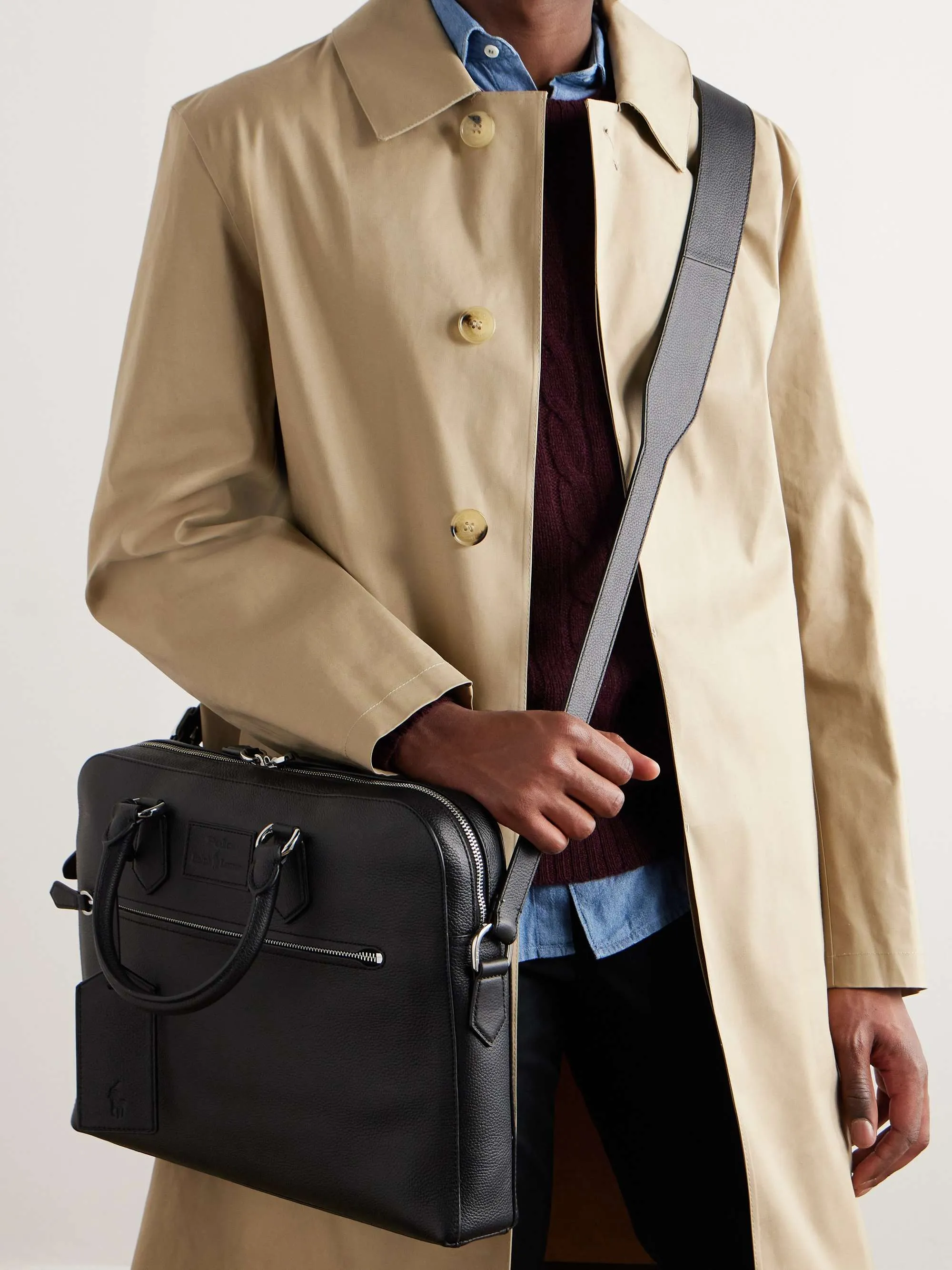 Briefcase Polo Ralph Lauren Leather, black