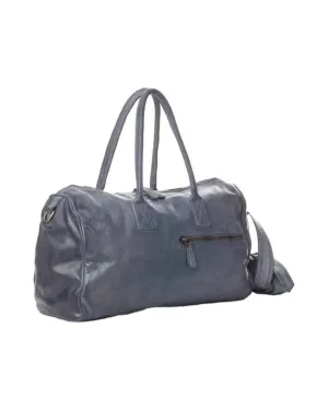 BZNA Bag Antonio Vintage Denim Blau Italy Designer Weekender  Reise Tasche Handtasche Schultertasche Leder Shopper Neu