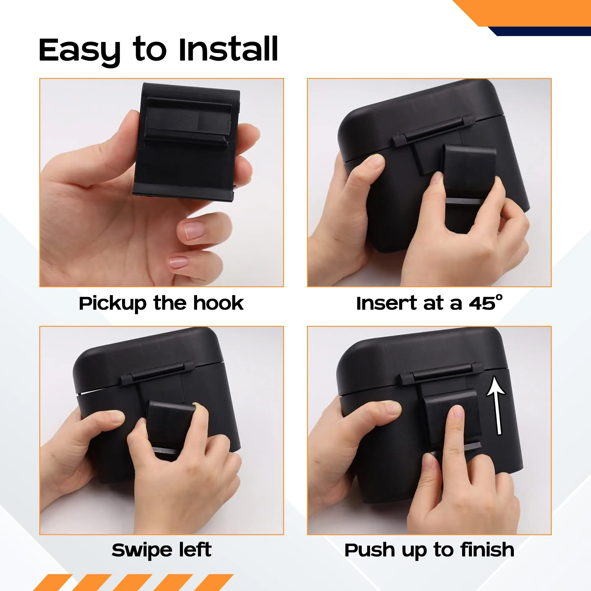 Carbinic Odor-free Leakproof Mini Car Trash Can | Portable Car Garbage Bin with Lid for Home, Office & Car | Dustbin for Car- Includes 1 Roll Trash Bags | ABS Car Trash Bin | Car Accessories Interior