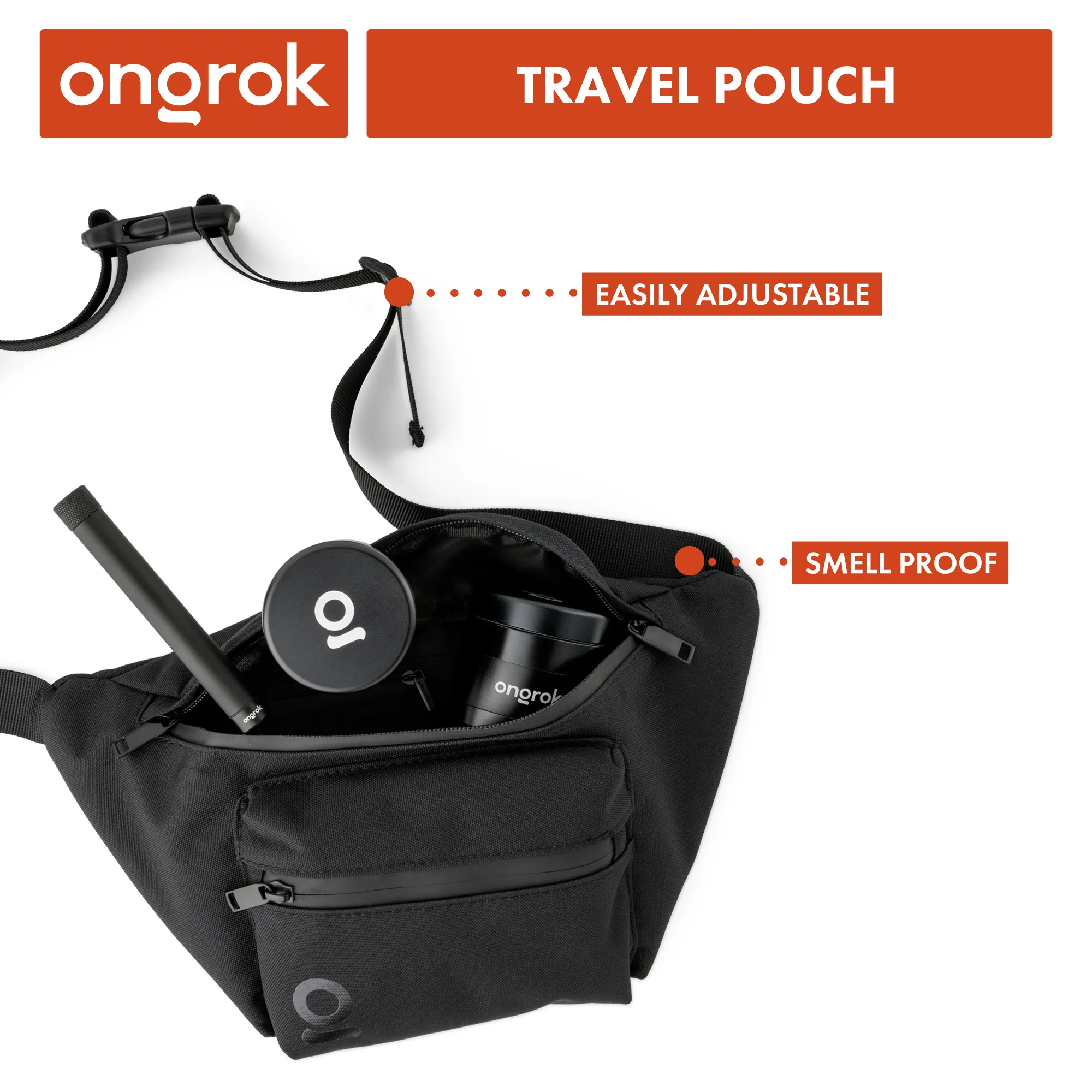Carbon-lined Fanny Pack / Travel Pouch