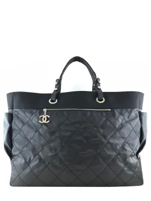Chanel Quilted Coated Canvas Paris Biarritz Weekender Travel Bag