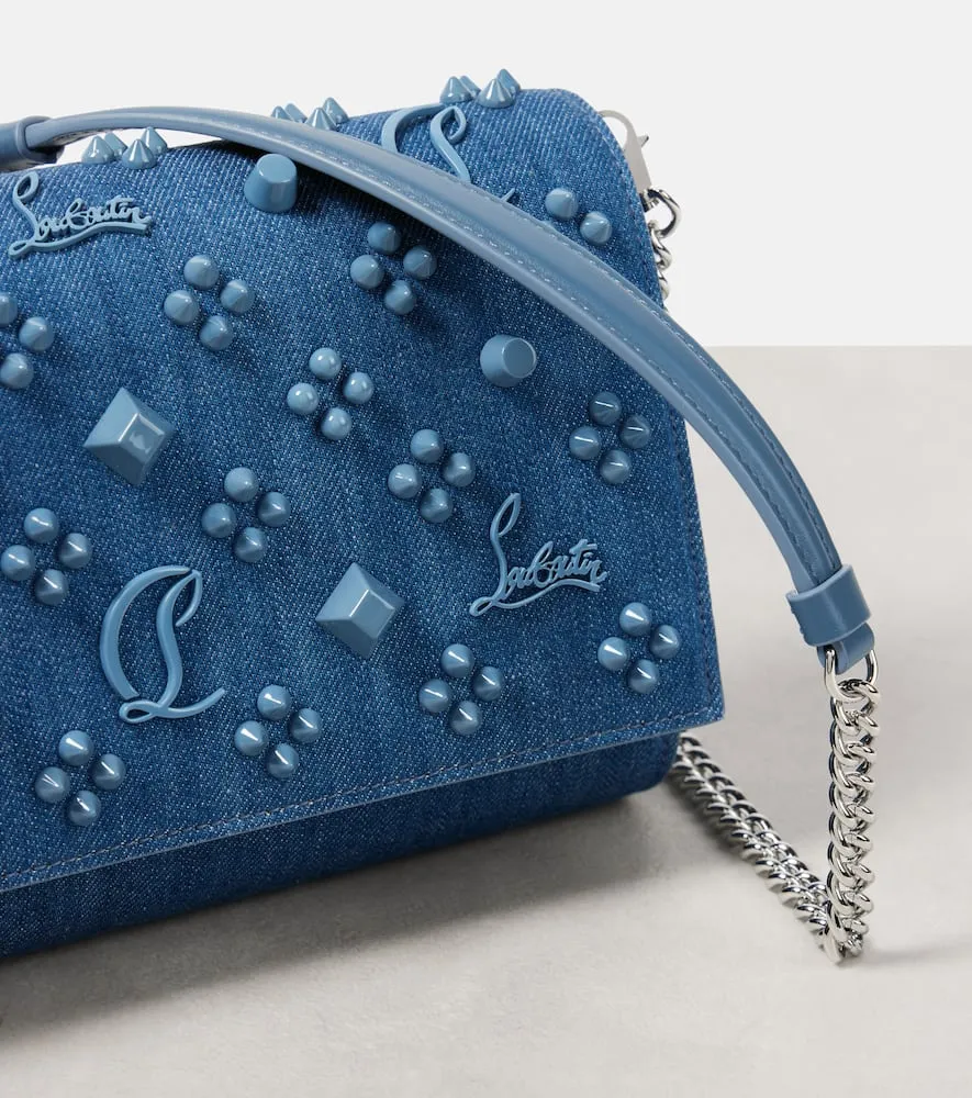 Christian Louboutin Paloma denim clutch