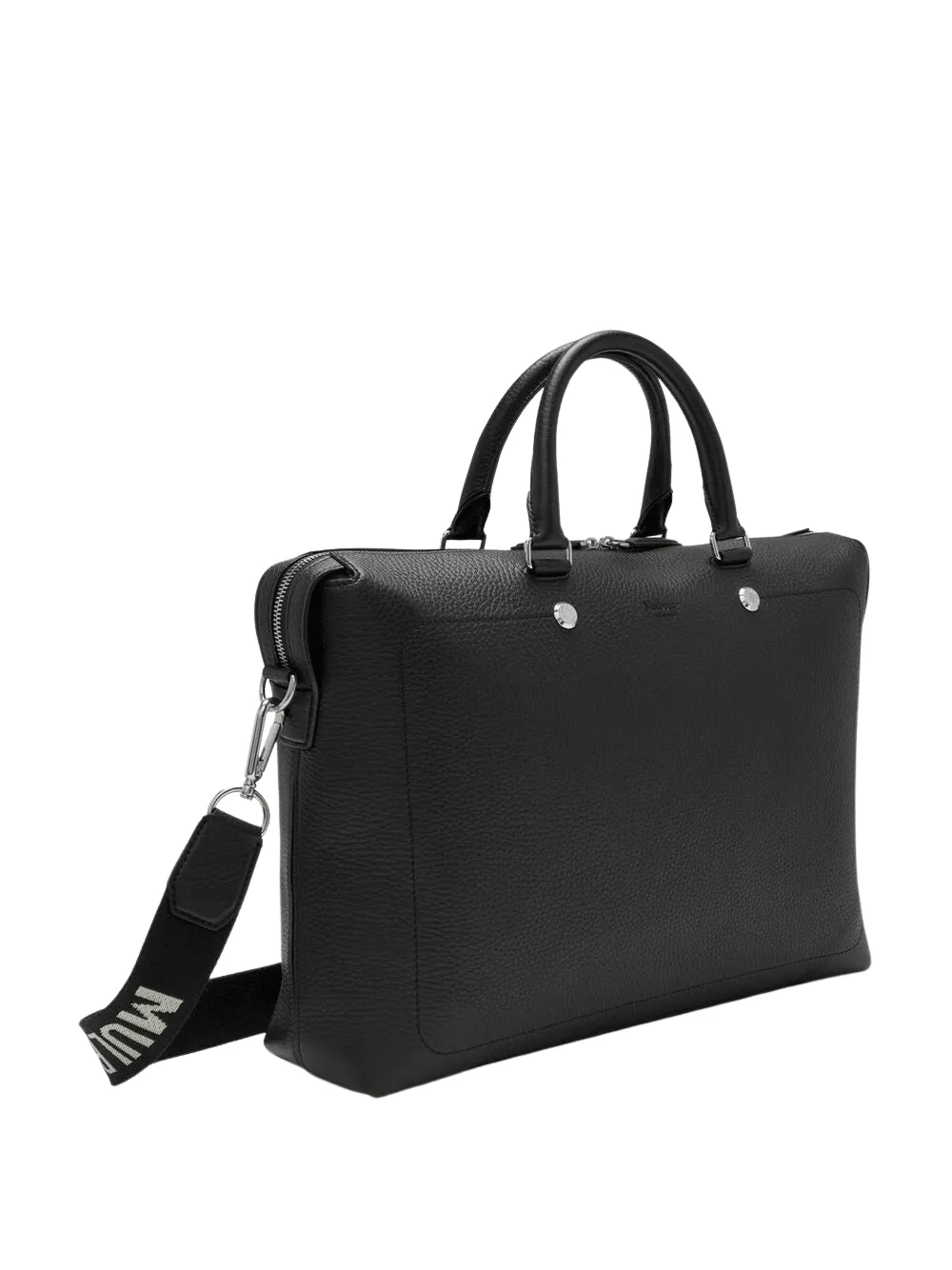 City Briefcase Heavy Grain & Branded Webbing (Black)