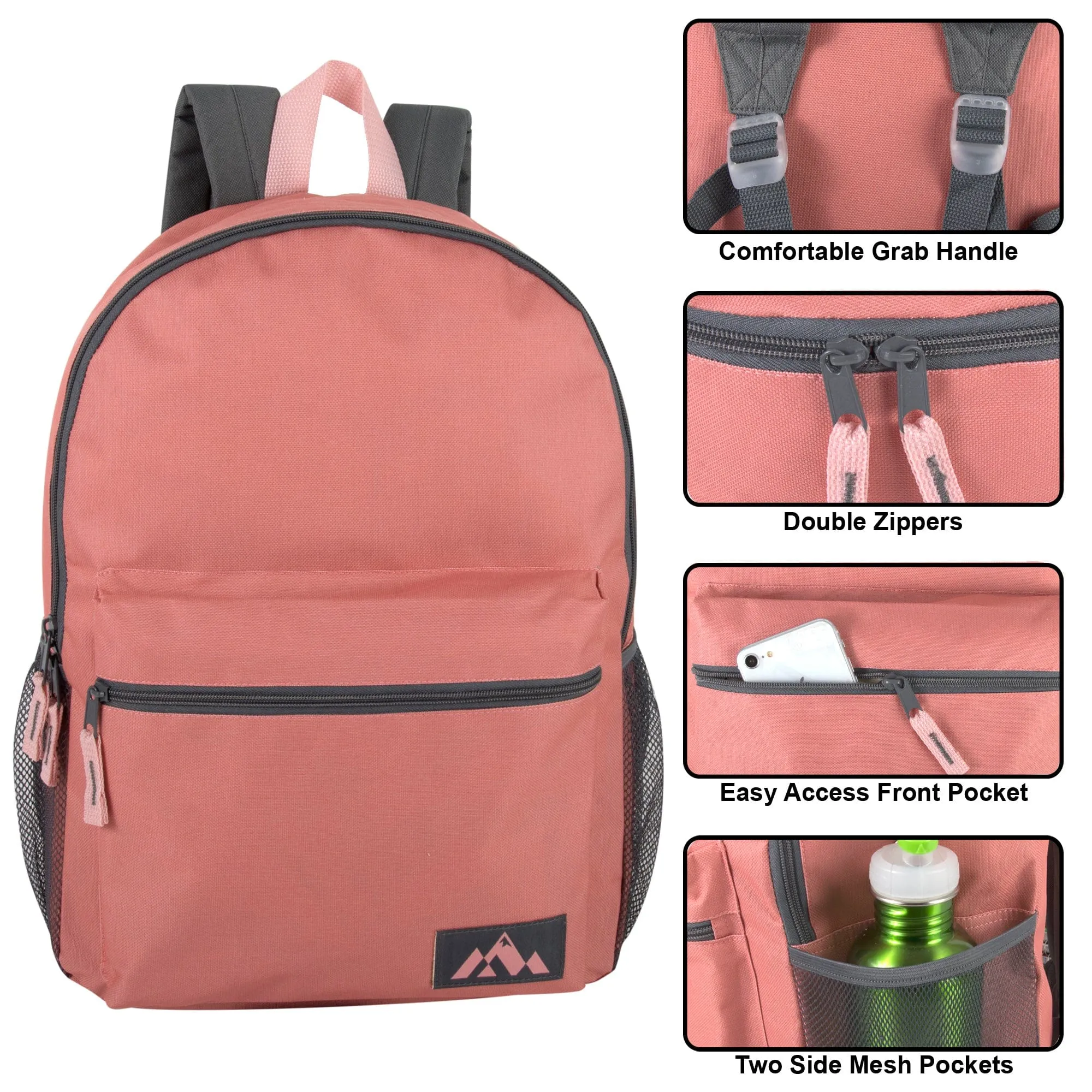 Classic 18 Inch Front Pouch Backpack - Girls 5 Colors
