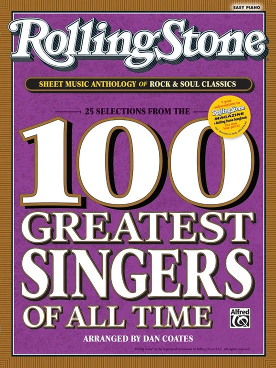 Coates, arr. – Rolling Stone Sheet Music Anthology of Rock and Soul Classics – Easy Piano
