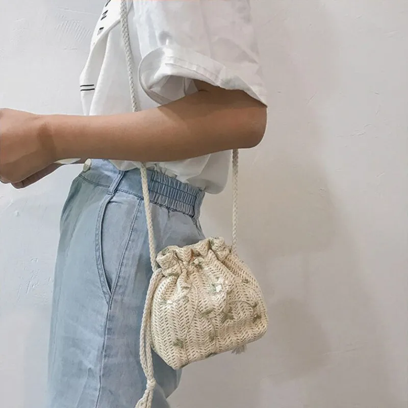 Dainty Spring Floral Mini Bucket Bags