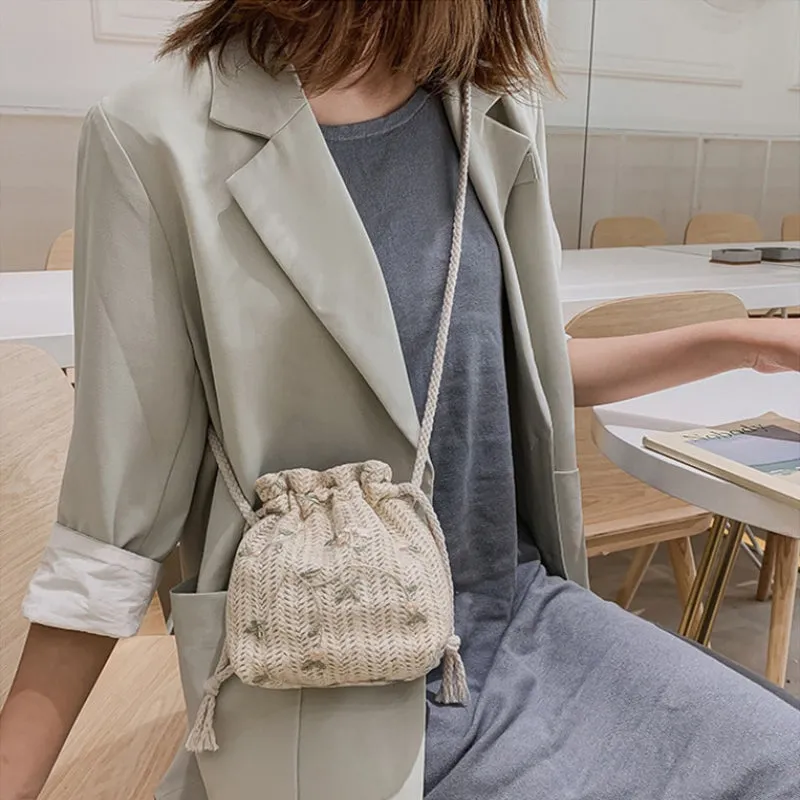 Dainty Spring Floral Mini Bucket Bags
