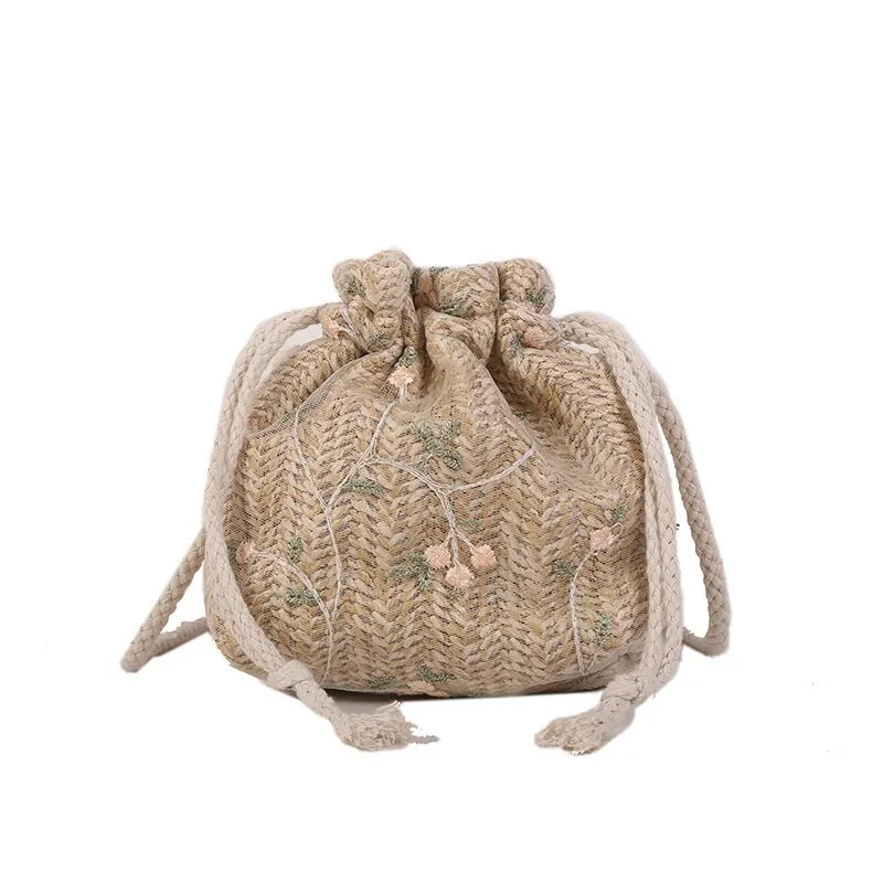 Dainty Spring Floral Mini Bucket Bags