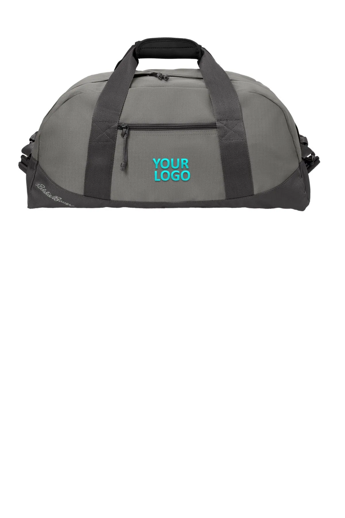 Eddie Bauer Medium Customized Ripstop Duffels, Pewter Grey