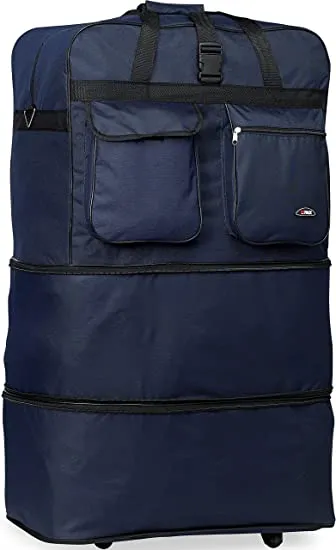 HiPack Wheel Bag Rolling Duffel Bag 30 inch Navy (PW30 Navy)