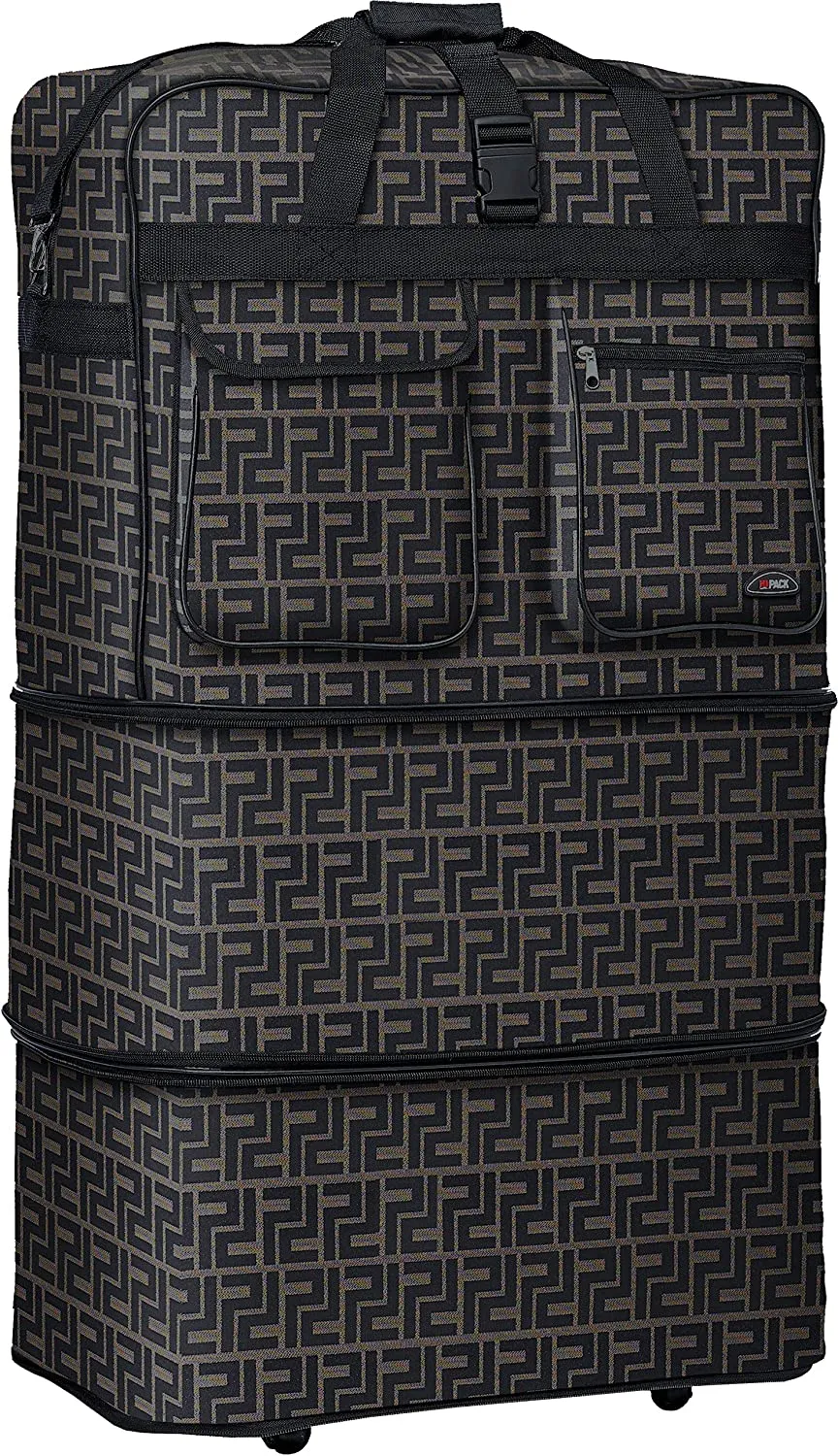 HiPack Wheel Bag Rolling Duffel Bag 36 inch Brown (PW36 Brown)