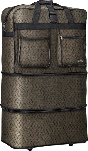 HiPack Wheel Bag Rolling Duffel Bag 40 inch Brown (PW40 Brown)