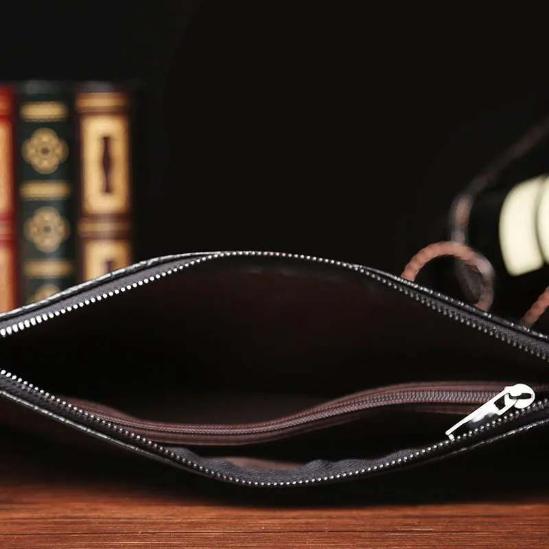 LuxeGator Stylish Single Handle Leather Briefcase