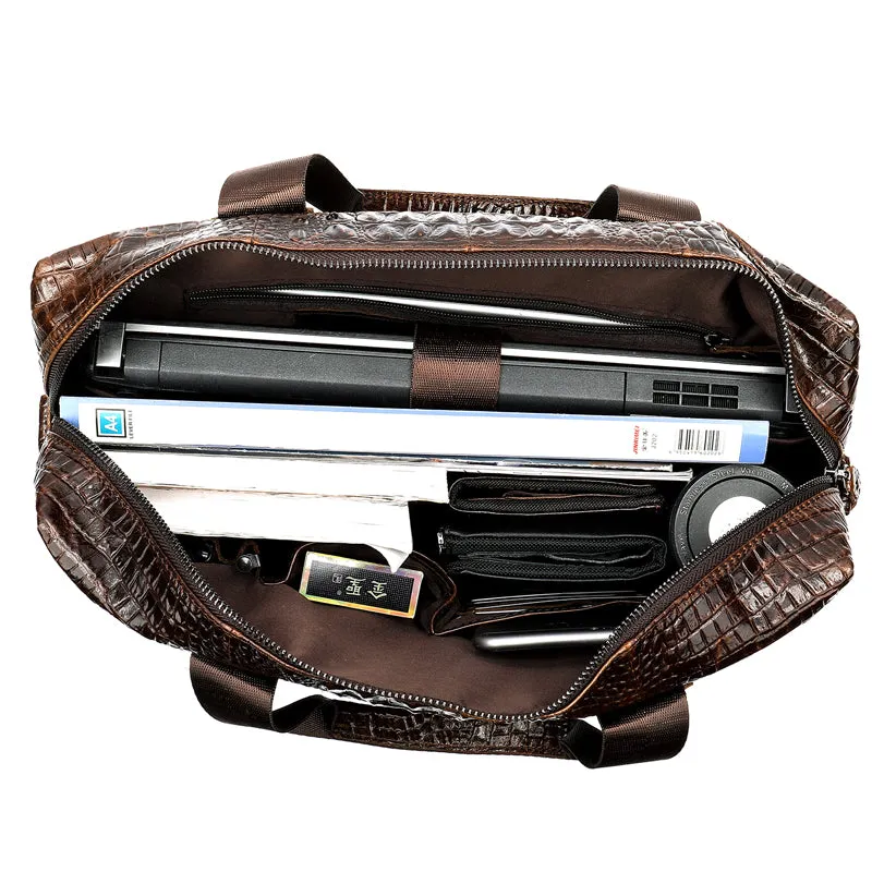 Luxury CrocLeather Office Tote: Chic and Portable