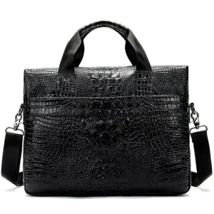 Luxury CrocLeather Office Tote: Chic and Portable