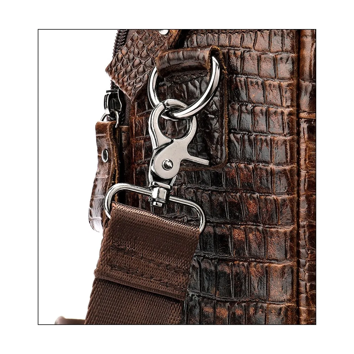 Luxury CrocLeather Office Tote: Chic and Portable