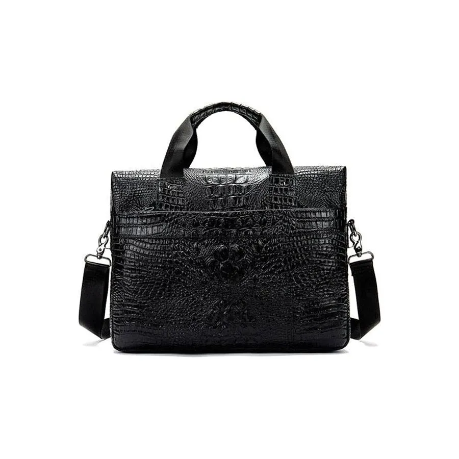 Luxury CrocLeather Office Tote: Chic and Portable