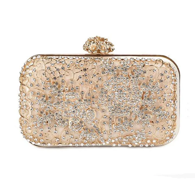 Luxy Moon Designer Wedding Clutch Bag Metallic