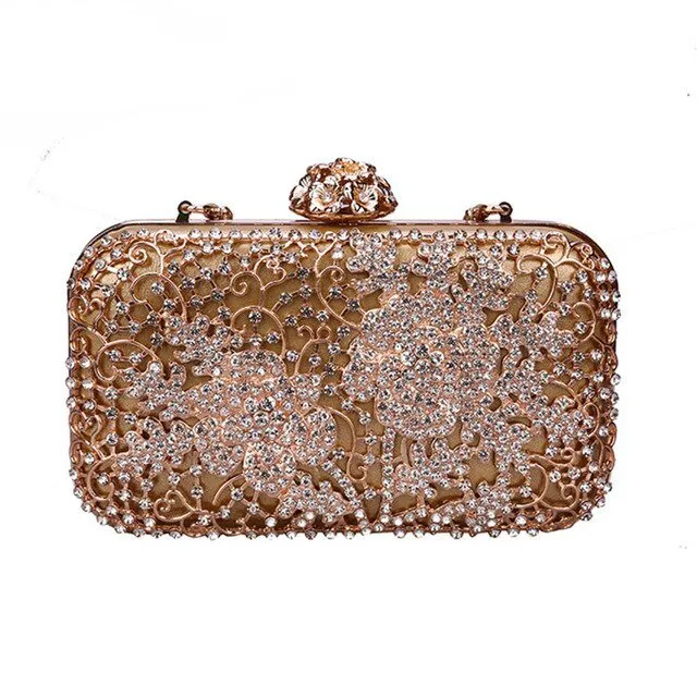 Luxy Moon Designer Wedding Clutch Bag Metallic