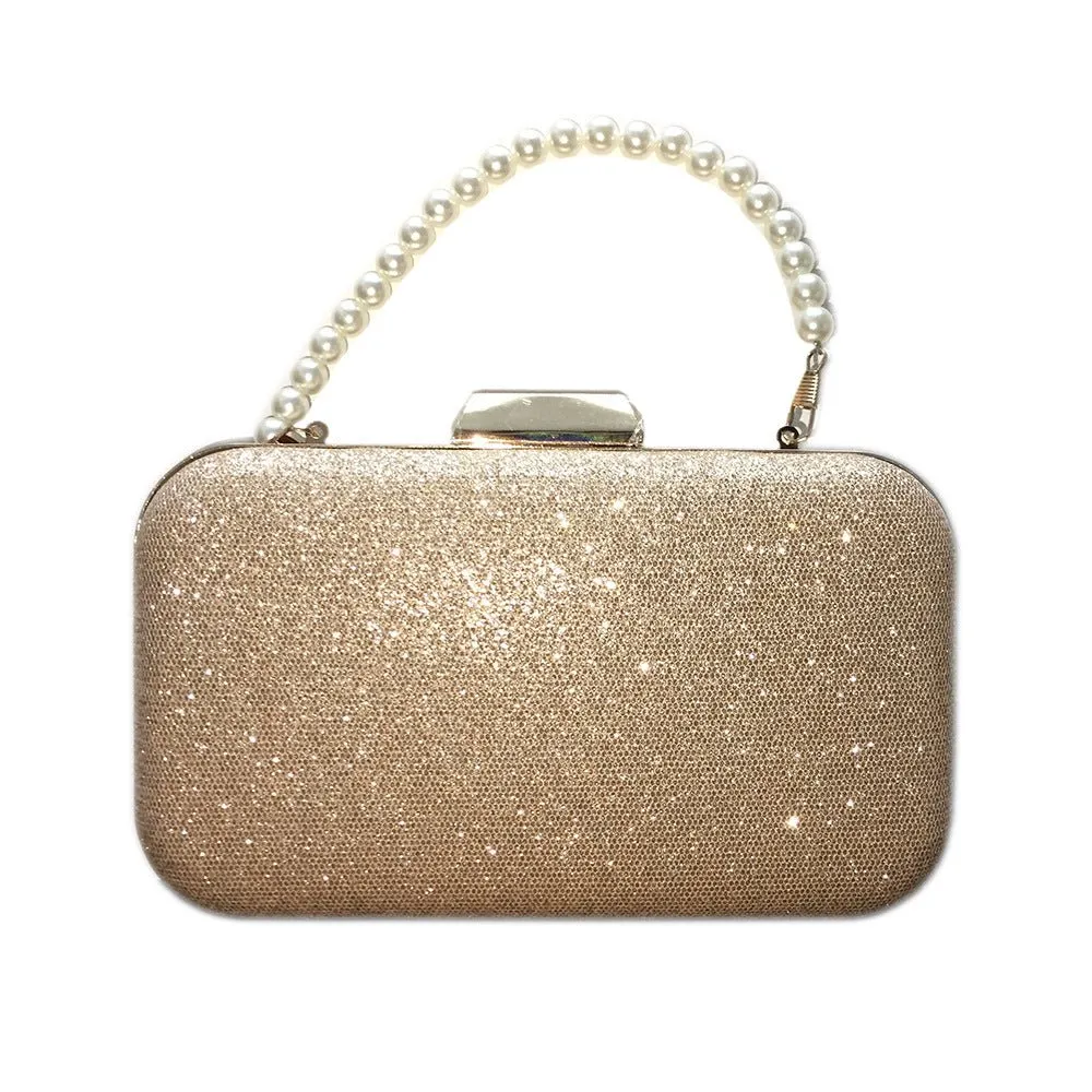 Luxy moon Hand Cute Flowers Pearl Clutches