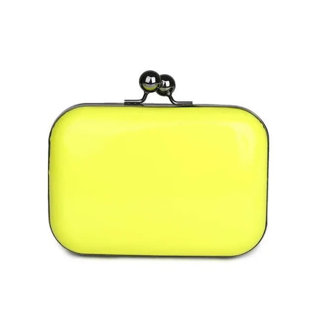 Luxy Moon Leather Evening Bags Candy Color Plaid Clutches