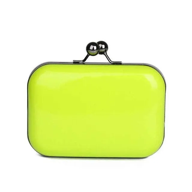 Luxy Moon Leather Evening Bags Candy Color Plaid Clutches