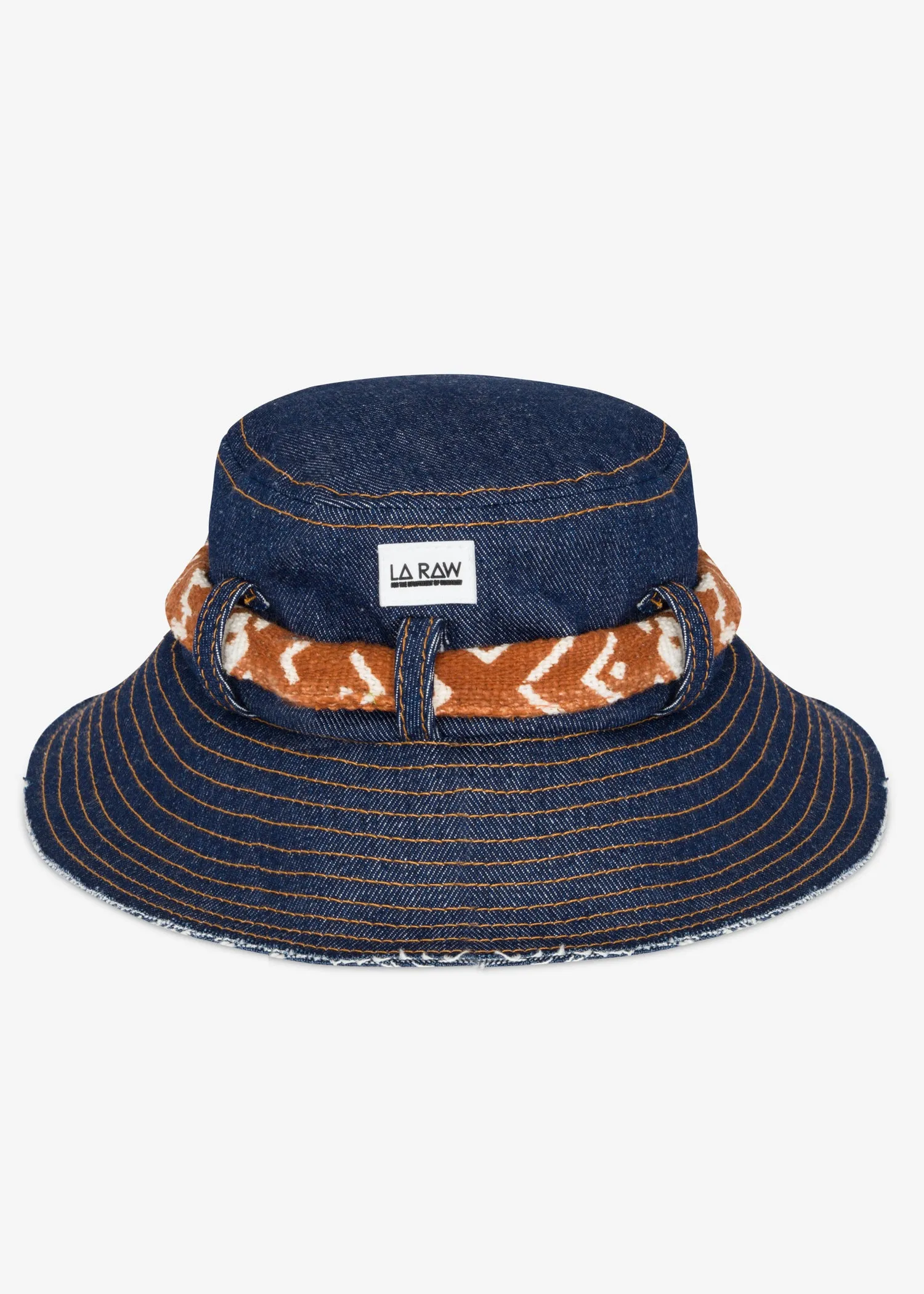 MUDCLOTH DENIM BUCKET HAT
