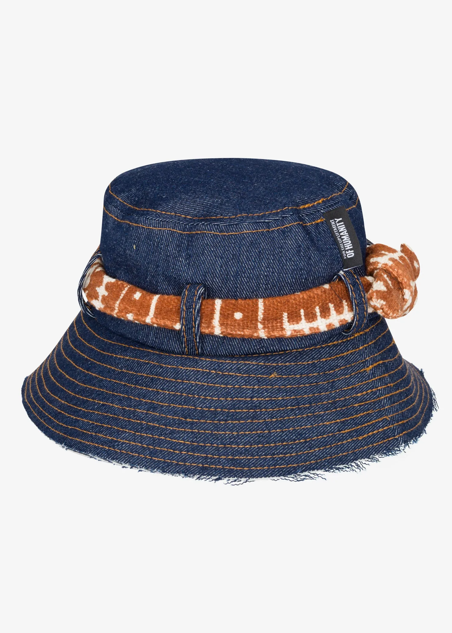 MUDCLOTH DENIM BUCKET HAT