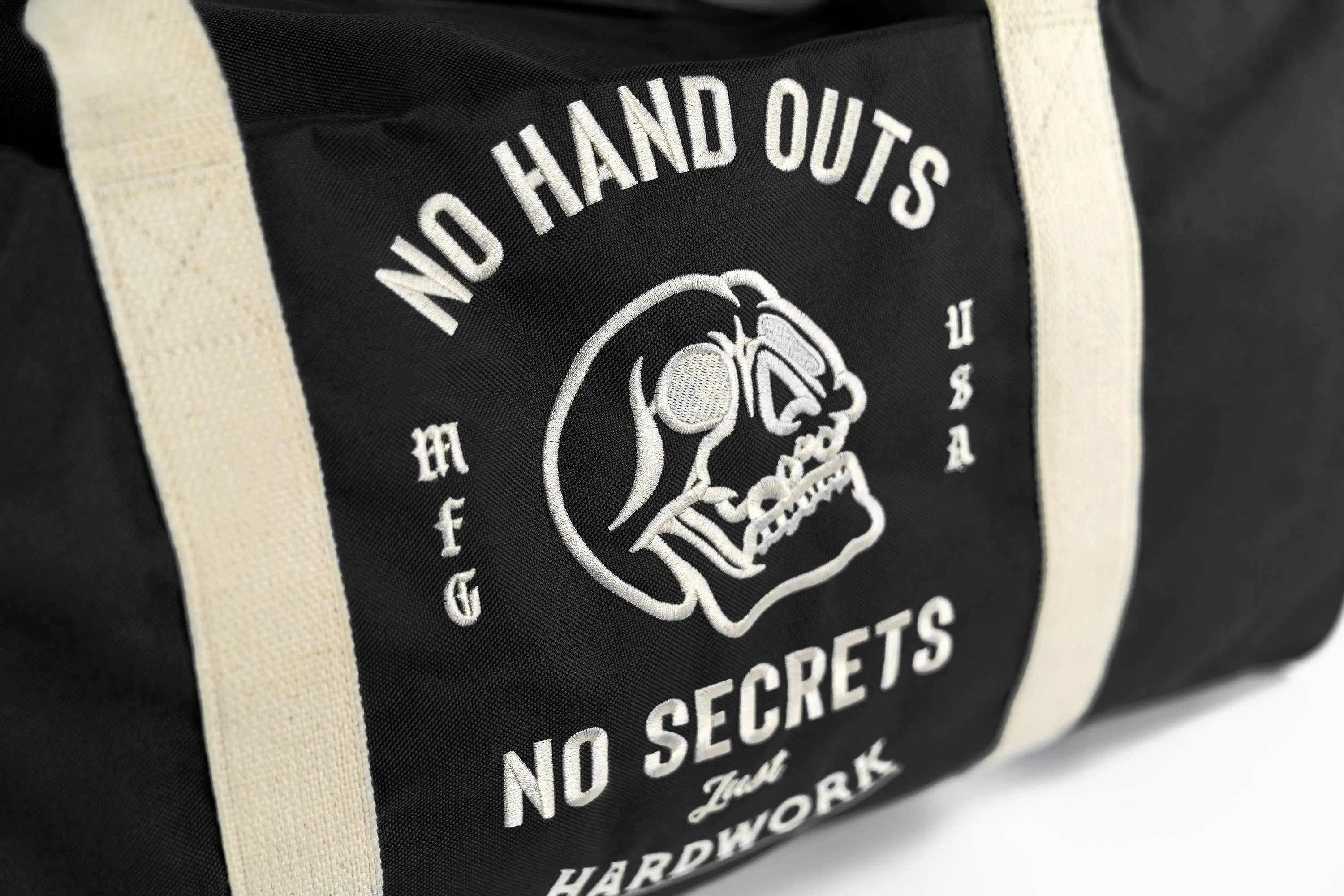 NO HAND OUTS DUFFEL BAG - BLACK