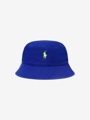 Ralph Lauren Baby Logo Bucket Hat in Blue