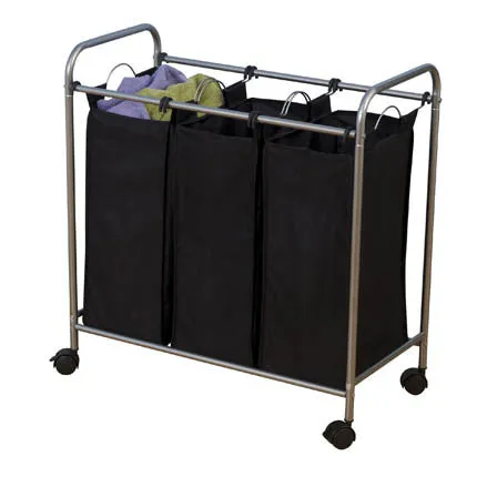 Rolling Triple Laundry Sorter