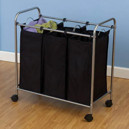 Rolling Triple Laundry Sorter