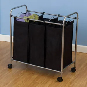 Rolling Triple Laundry Sorter