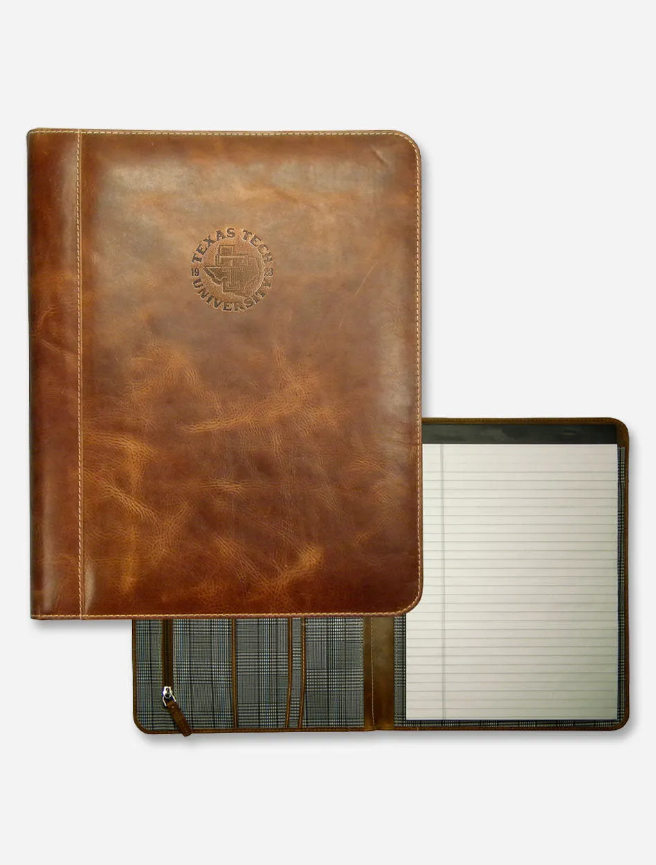 Texas Tech Pride Logo Embossed Leather Padfolio