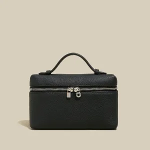 Traveler's Top-Handle Rectangle Box Mini Make Up Bag