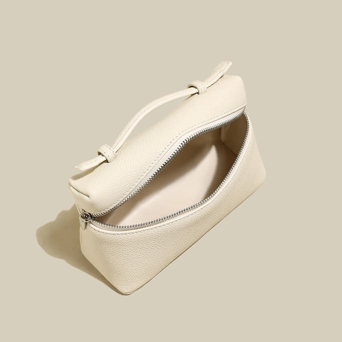 Traveler's Top-Handle Rectangle Box Mini Make Up Bag