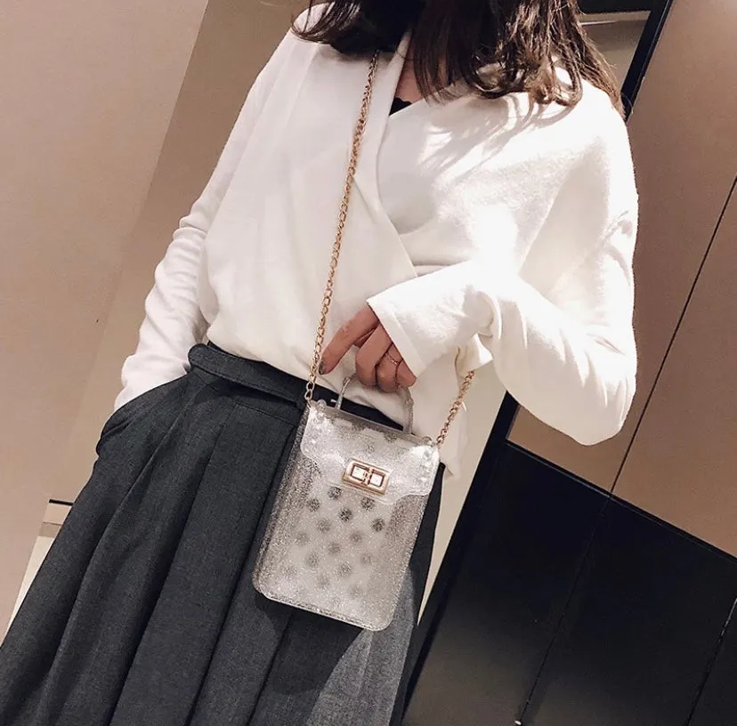 Trendy New Women Jelly Phone Bag