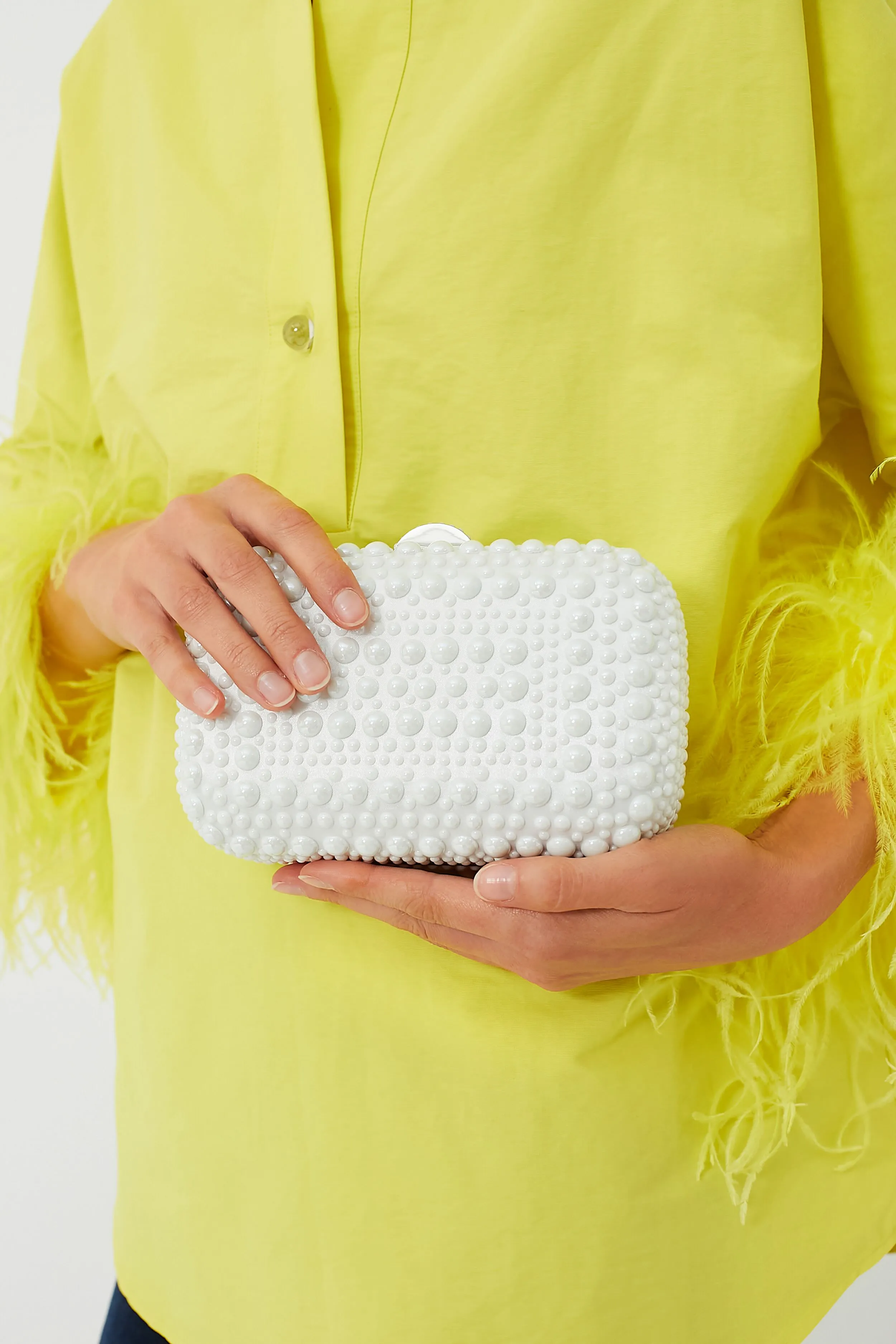 White Ari Hotfix Clutch