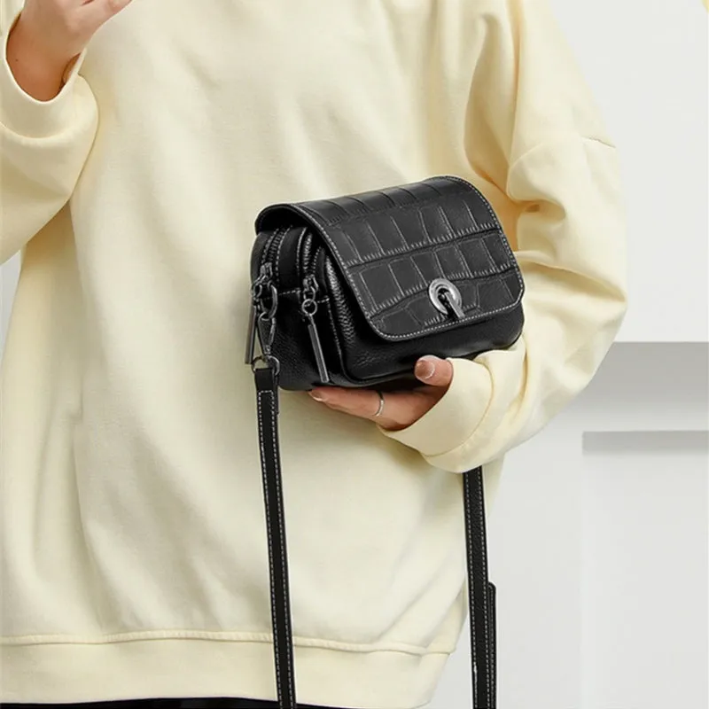 Women's Mini Crocodile Pattern Crossbody Bags