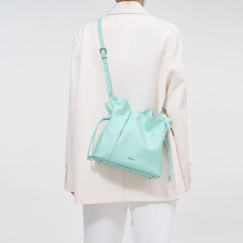 Women's Top Quality Genuine Leather Crossbody Bucket Handbags
